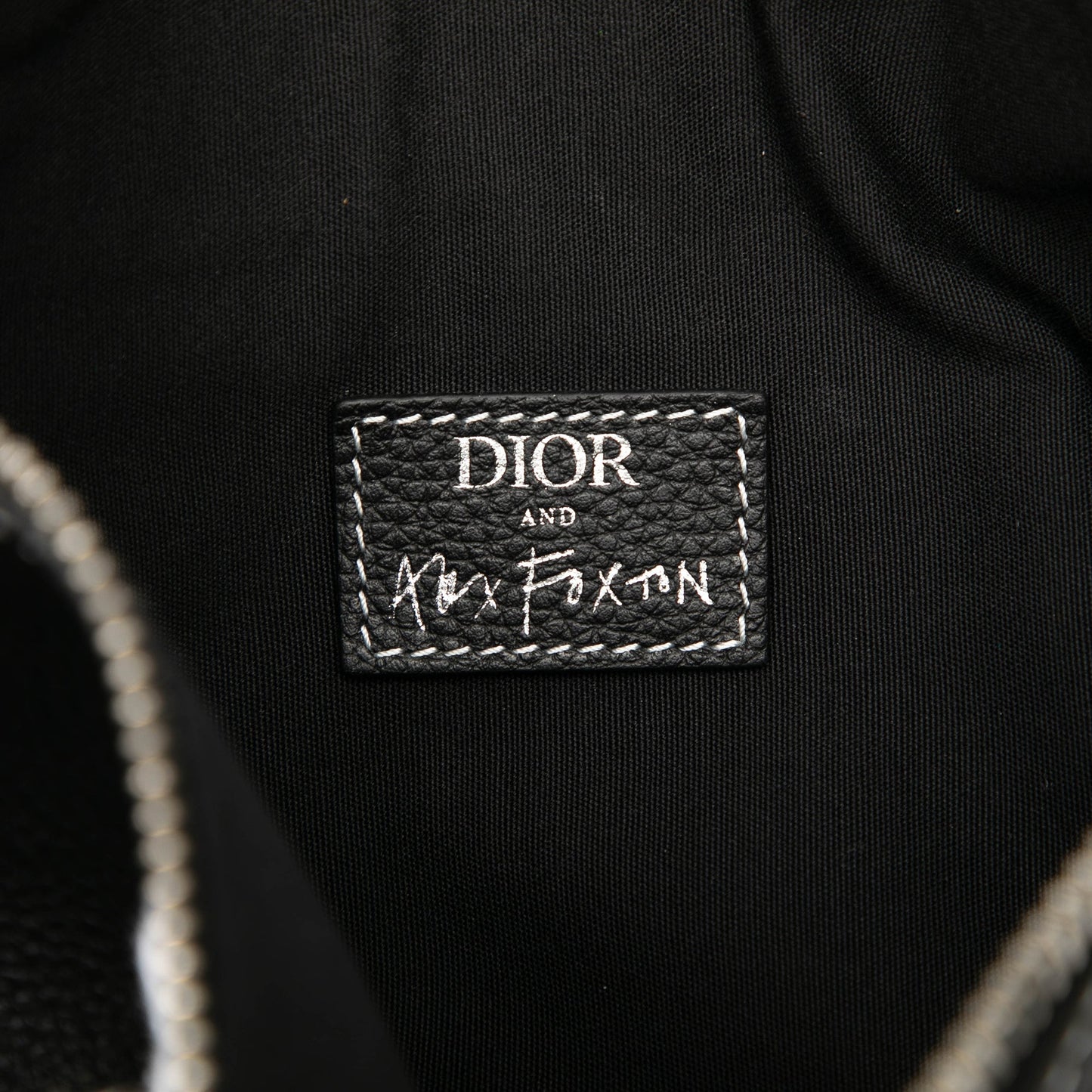 Black Dior Alex Foxton Grained Calfskin Saddle Bag