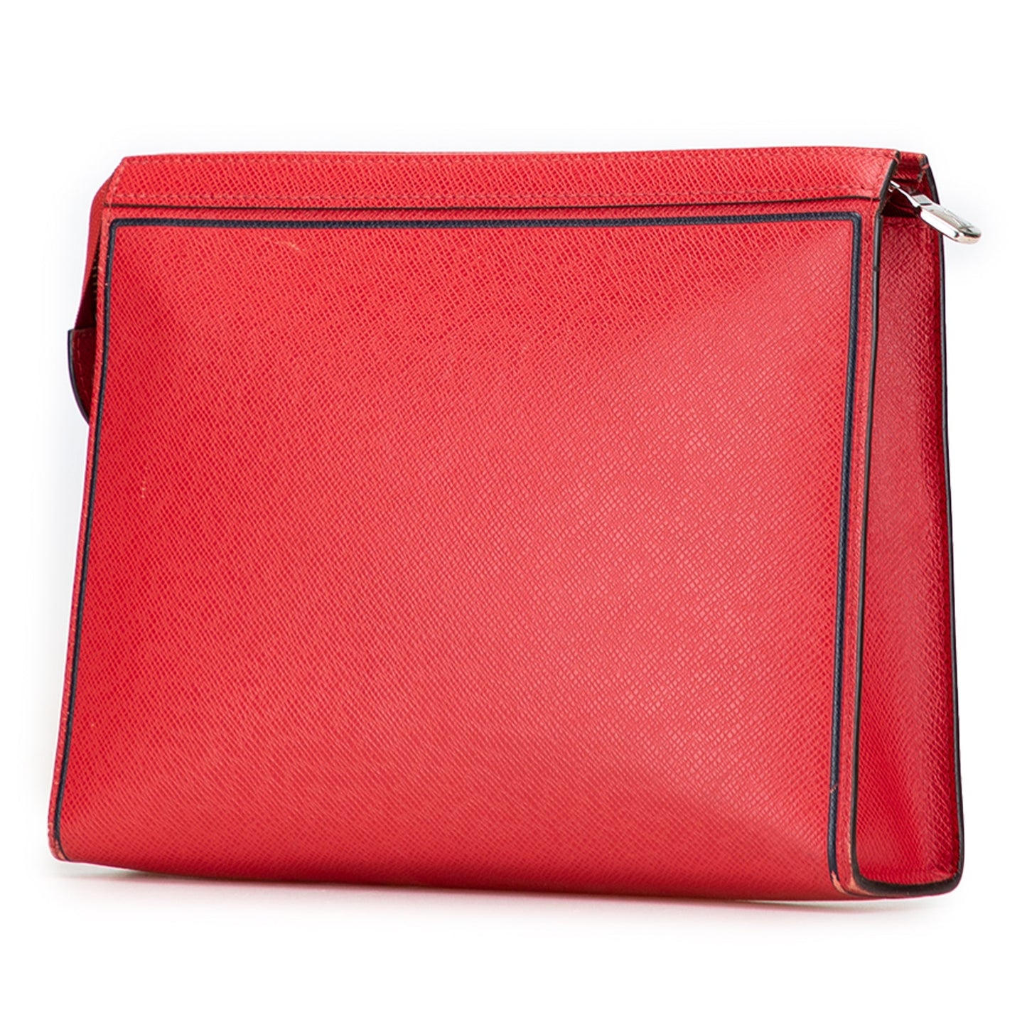 Red Louis Vuitton Taiga Pochette Voyage MM Clutch Bag