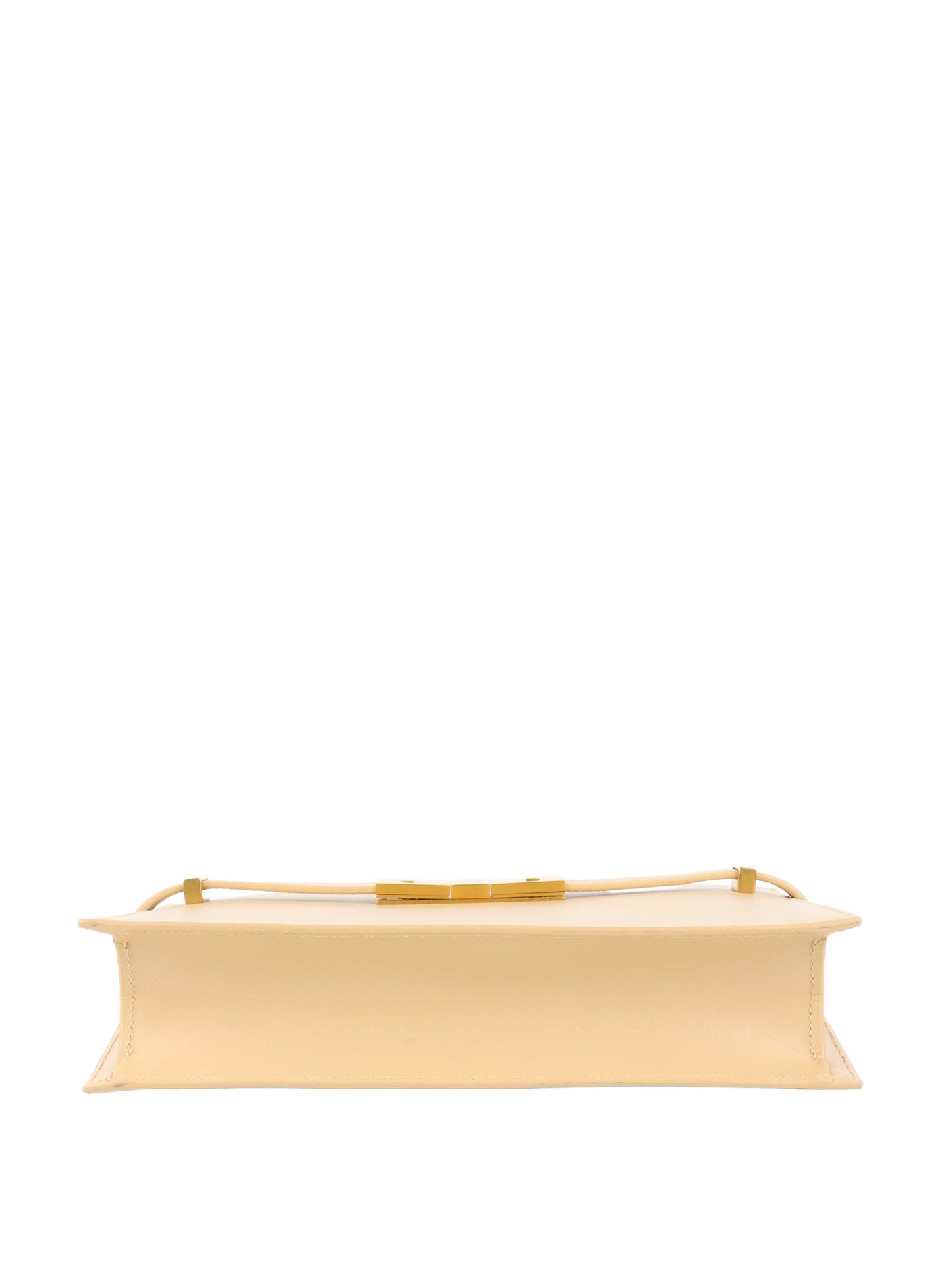 Saint Laurent Beige Manhattan Zip Chain Bag.
