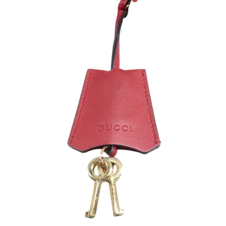 GUCCI Padlock Medium GG Supreme Canvas Tote Bag Red