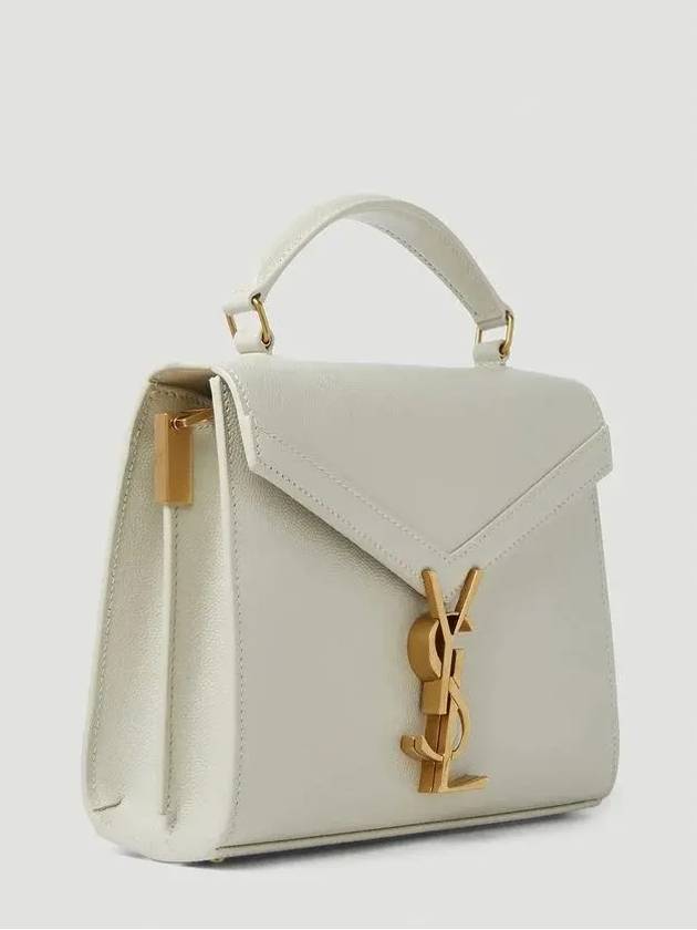 Luxury Saint Laurent Trending 2025 Casandra Monogram Mini Top Handle Cross Bag White