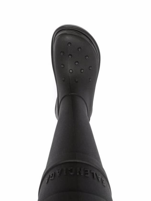 Luxury Balenciaga Trending 2026 Crocs Rain Boots Black