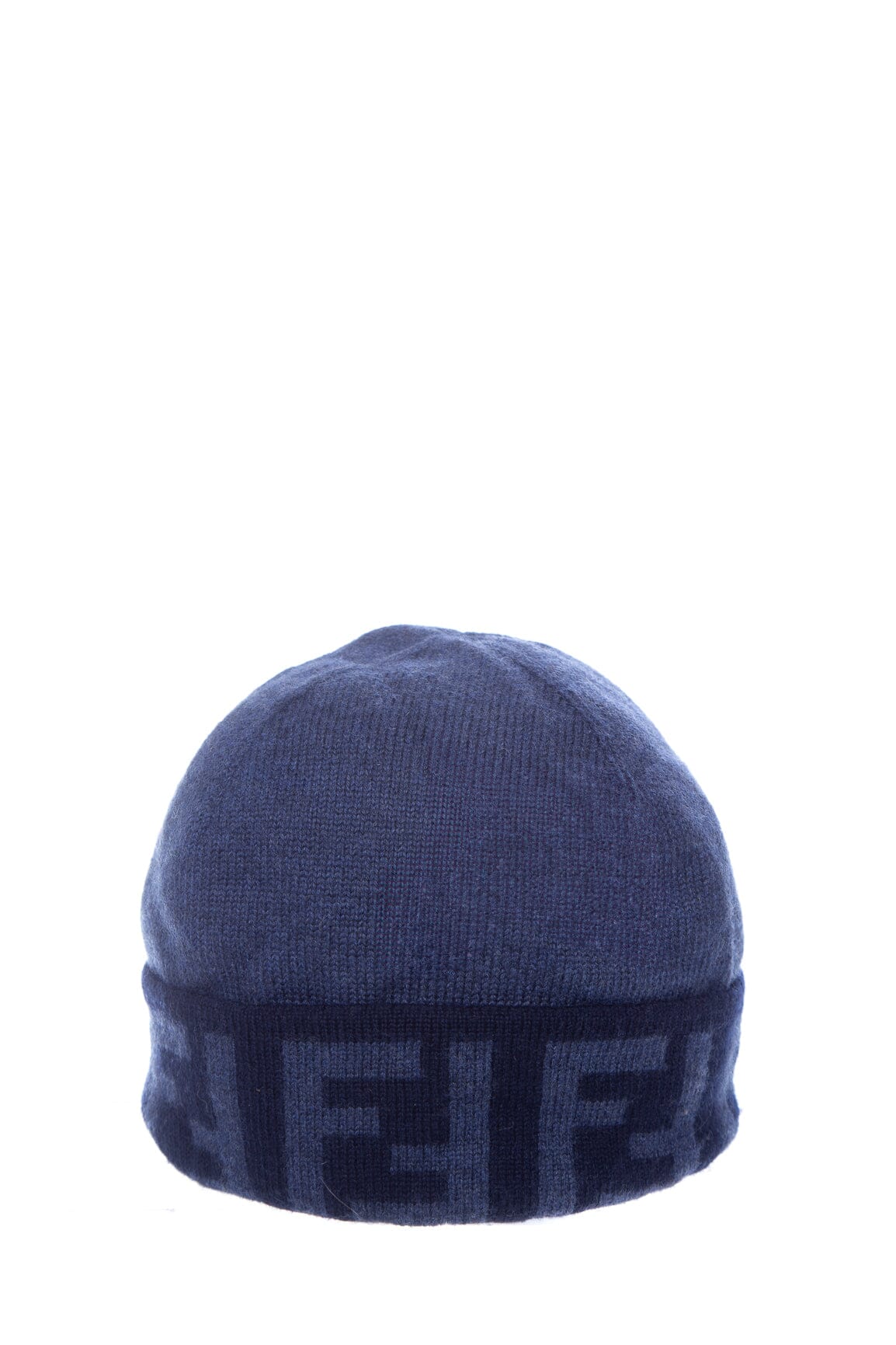 Fendi Blue Knit Zucca Print Hat/Beanie