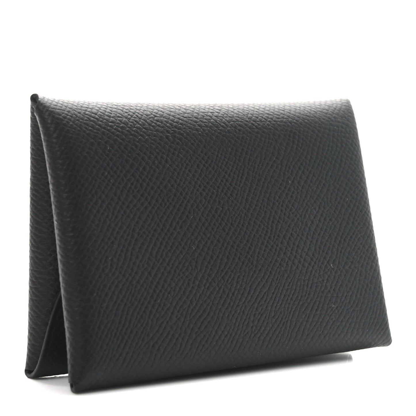 Hermes Epsom Calvi Duo Card Case Black