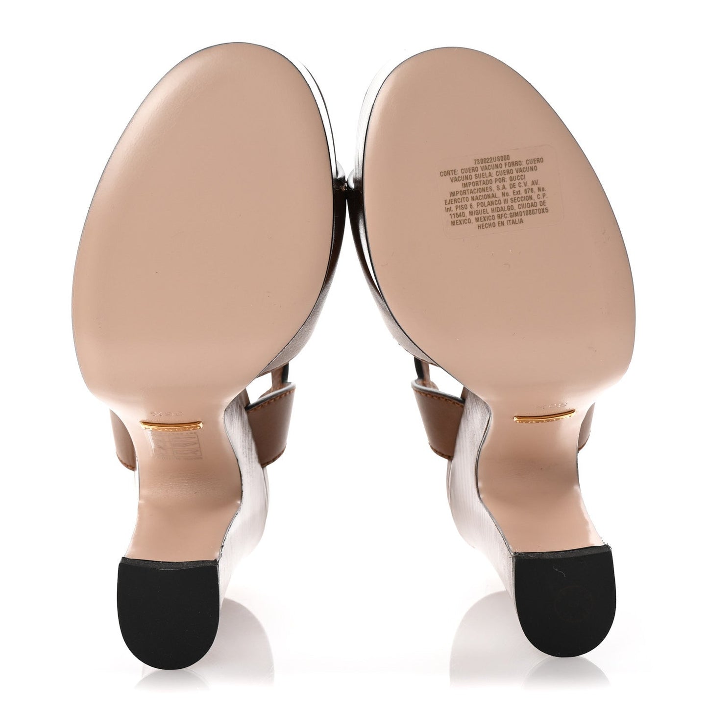 Gucci Cosmos Softy Calfskin Wooden InterLocking G Cut-Out 30/120mm Platform Sandals 36.5 Cuir