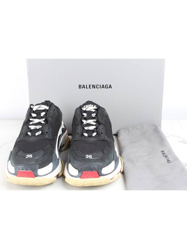 Luxury Balenciaga Trending 2026 Triple S black red sneakers 36 230