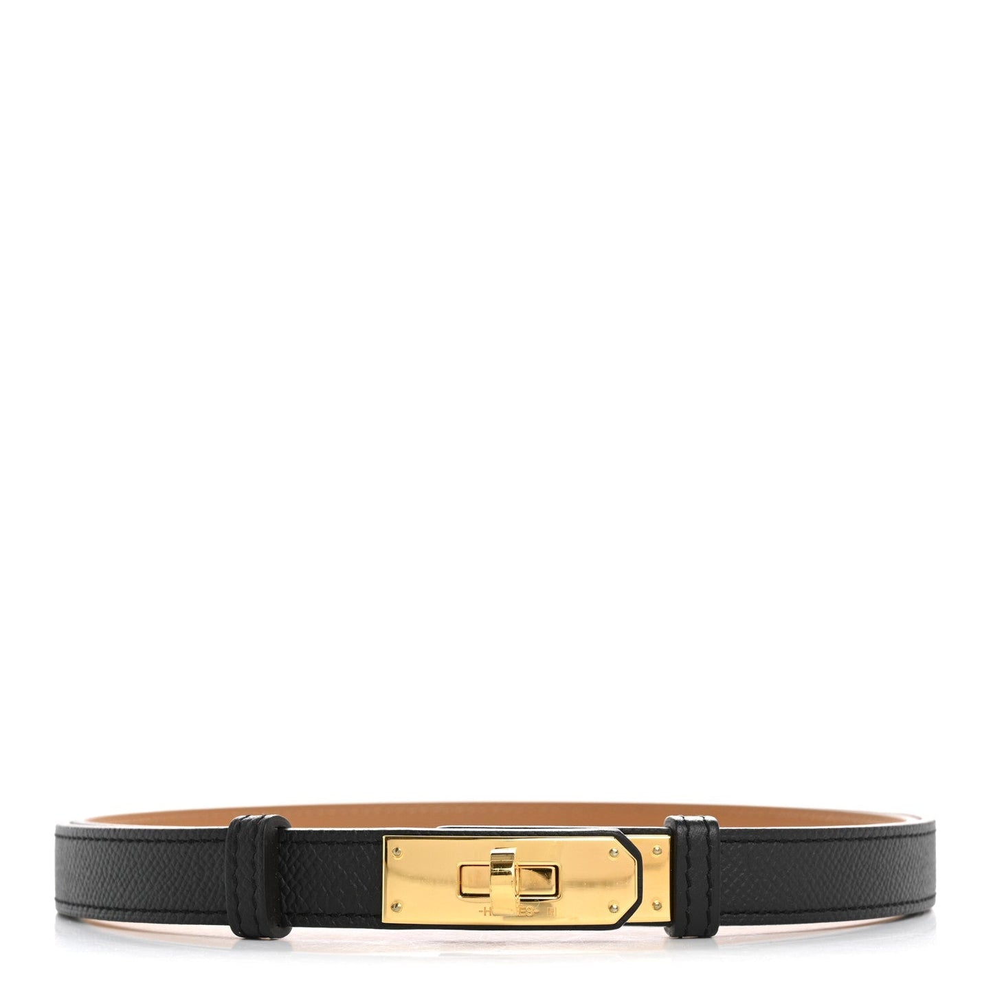 Hermes Epsom Kelly Belt Black