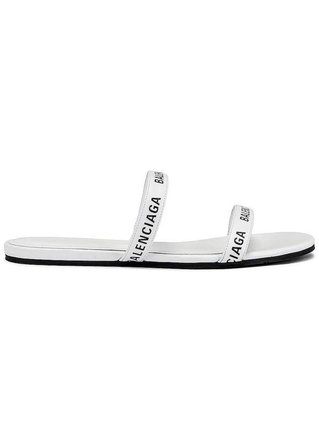 Luxury Balenciaga Trending 2026 Logo Round Slippers White