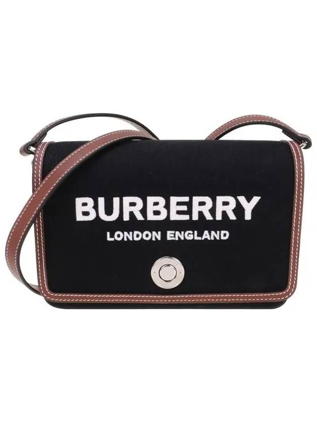 Luxury Burberry Cotton Technical Leather Cross Bag