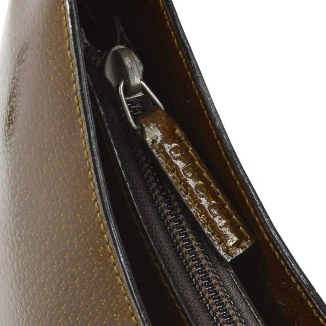Gucci Vintage Brown Leather Bamboo Handle Hobo Bag