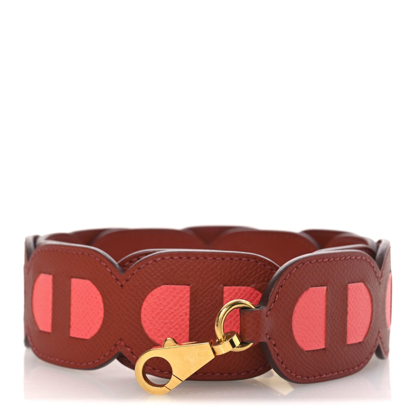 Hermes Epsom Maillons Shoulder Strap Brique Rose Texas