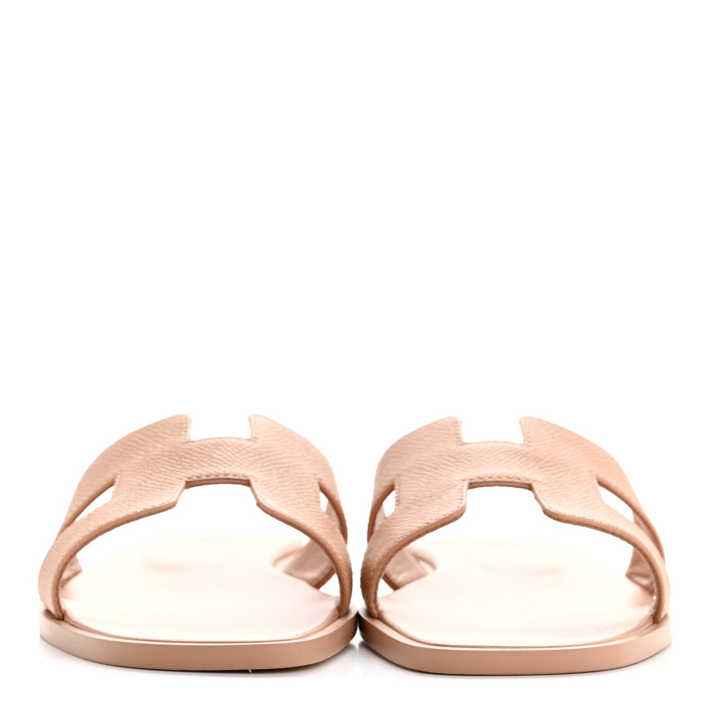 Hermes Epsom Oran Sandals 37.5 Beige Perlino