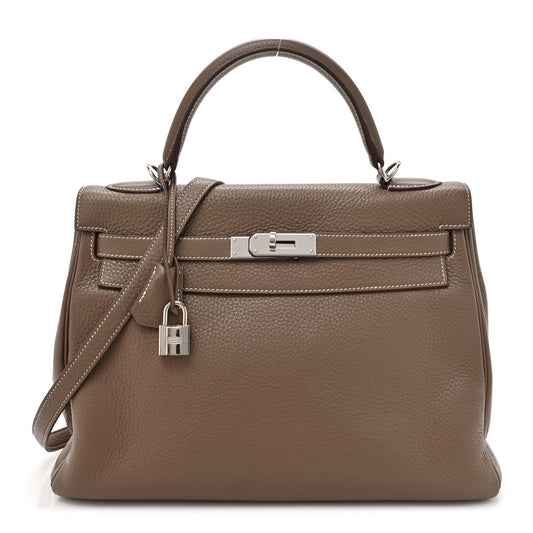 Hermes Taurillon Clemence Kelly Retourne 32 Etoupe