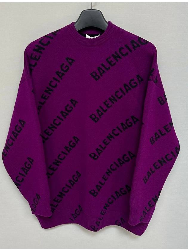 Luxury Balenciaga Trending 2026 Logo over knit sweater 110