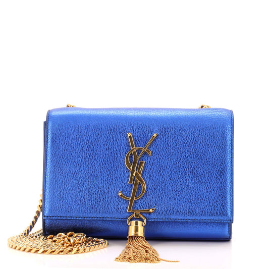 Luxury Saint Laurent Trending 2025 Classic Monogram Tassel Crossbody Bag Leather Small
