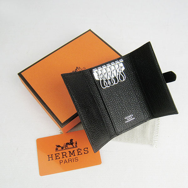 Luxury Hermes Wallet H022 Accessory Cow Leather Black