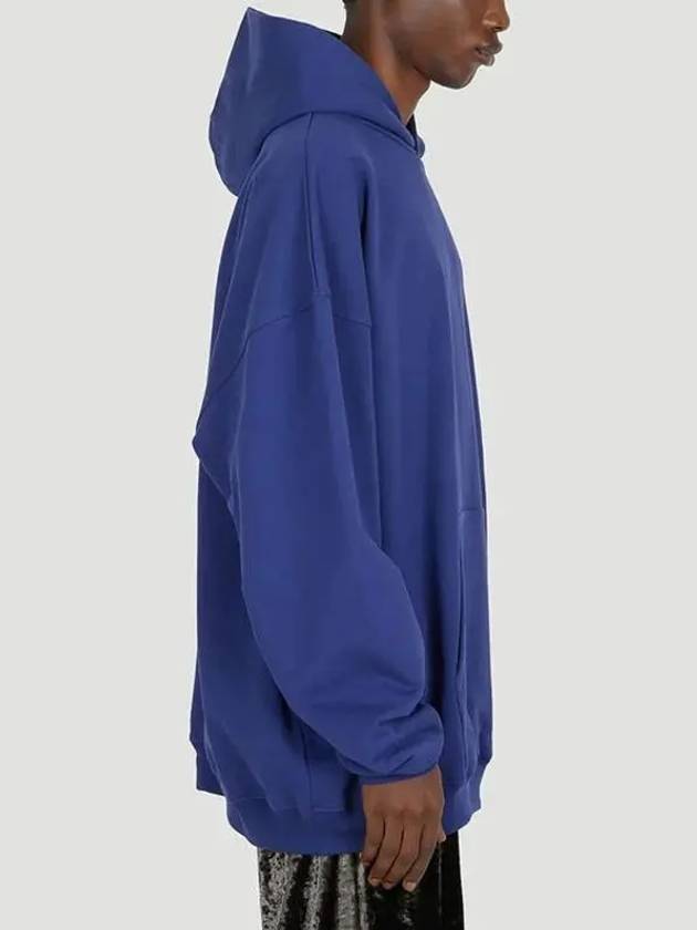 Luxury Balenciaga Trending 2026 Logo Print Oversized Hoodie Blue