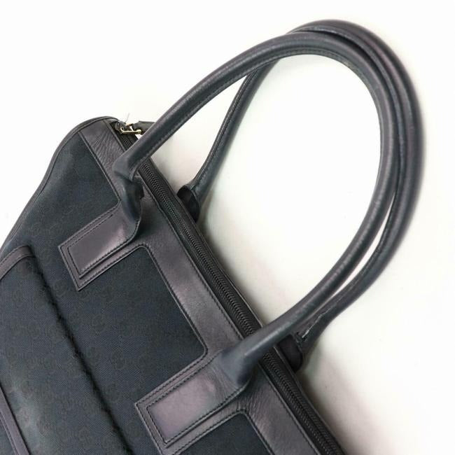 Gucci Xl Guccissima Print Black Leather And Gg Leather Tote