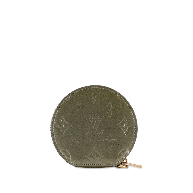 Louis Vuitton Monogram Vernis Portemoney Shapo Coin Case M91415 Grail Deco Light Olive Oil Patent Leather Louis Vuitton