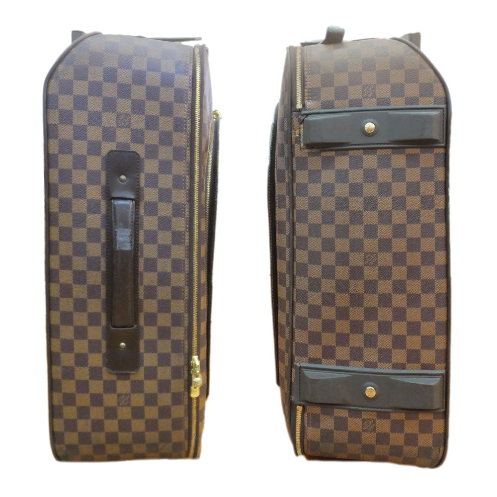 Louis Vuitton 55 Carry Case N23294 Travel Bag Damier Brown G Linen Leather suitcase
