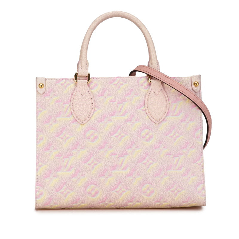 Louis Vuitton Monogram Implant On The Gor PM Handbag Shoulder Bag 2WAY M46168 Light Pink Yellow Leather Louis Vuitton
