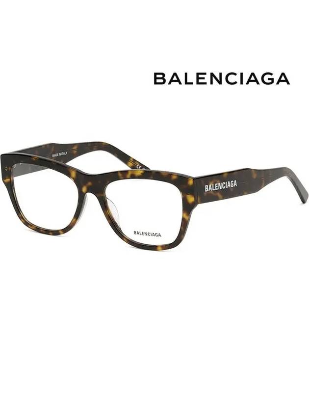Luxury Balenciaga Trending 2026 Acetate Square Eyeglasses Havana