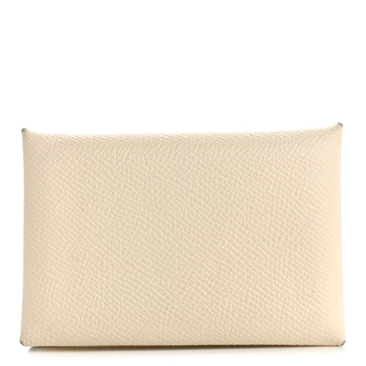 Hermes Epsom Calvi Card Case  Nata