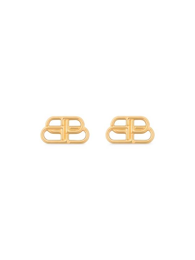 Luxury Balenciaga Trending 2026 BB Logo Stud Earrings Gold