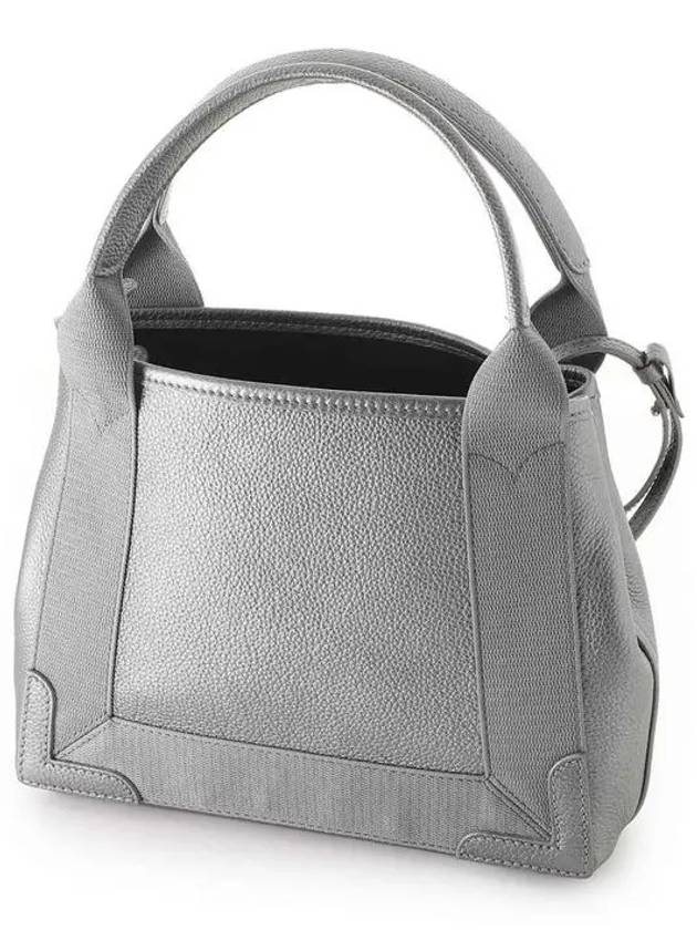 Luxury Balenciaga Trending 2026 Navy Cabas XS Leather Tote Bag Grey