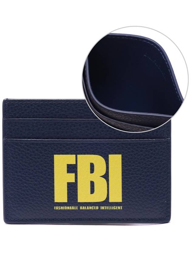 Luxury Balenciaga Trending 2026 FBI Print Card Wallet Navy