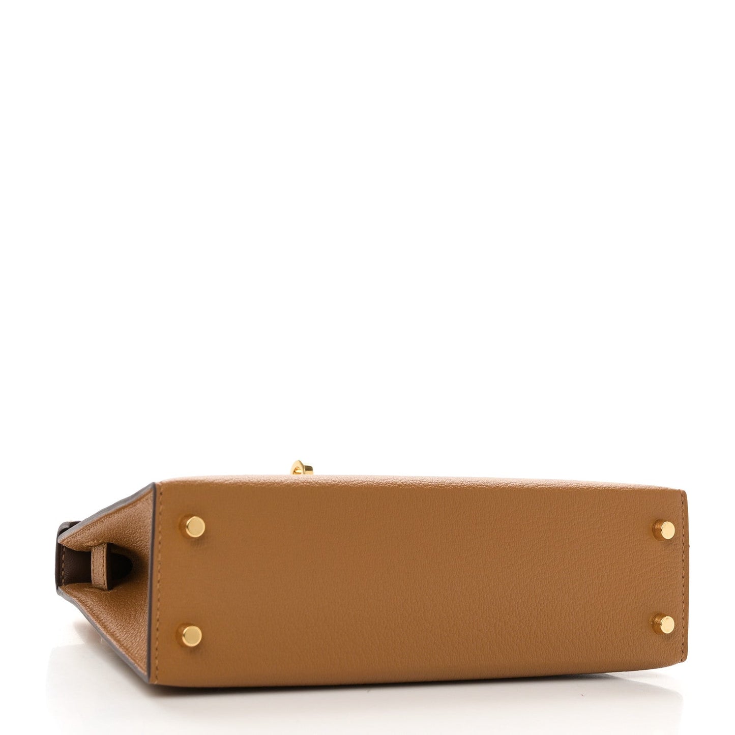 Hermes Chevre Mysore Verso Mini Kelly Sellier 20 Caramel Cacao