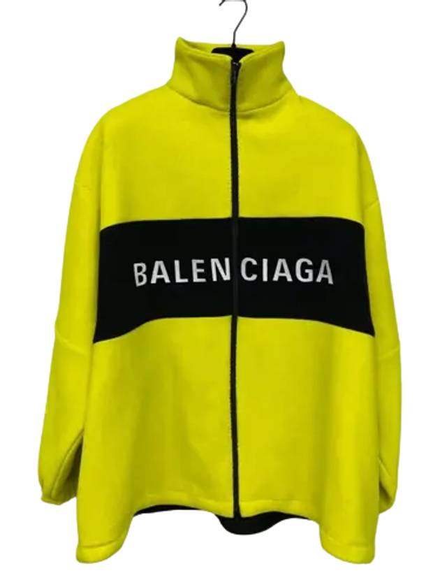 Luxury Balenciaga Trending 2026 Logo Stripe Zip-Up Jacket Yellow