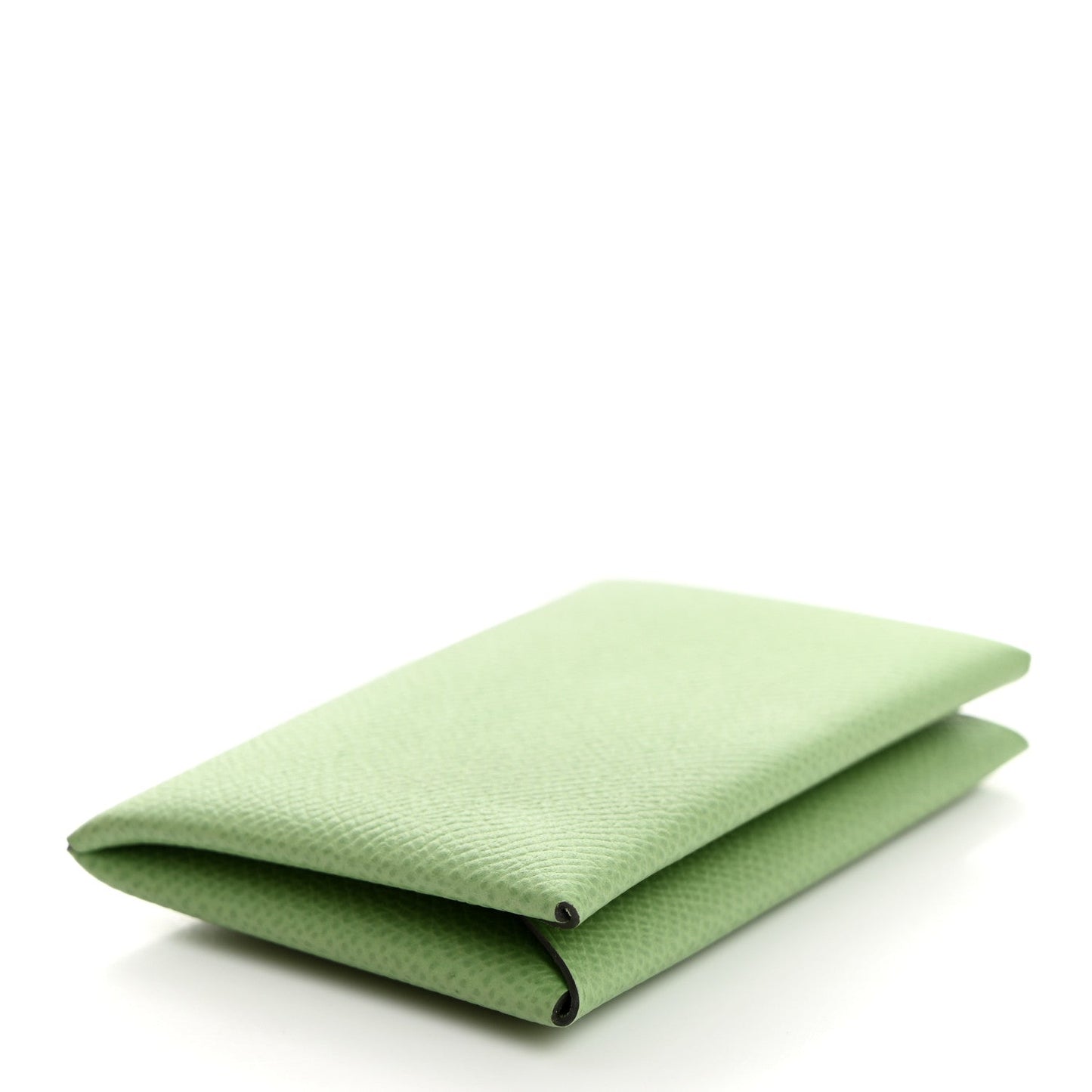 Hermes Epsom Calvi Card Case Vert Criquet