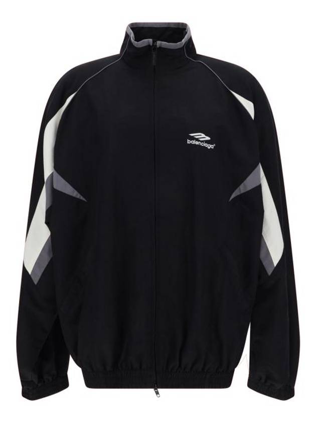 Luxury Balenciaga Trending 2026 3B Sports Icon Medium Fit Track Jacket Black