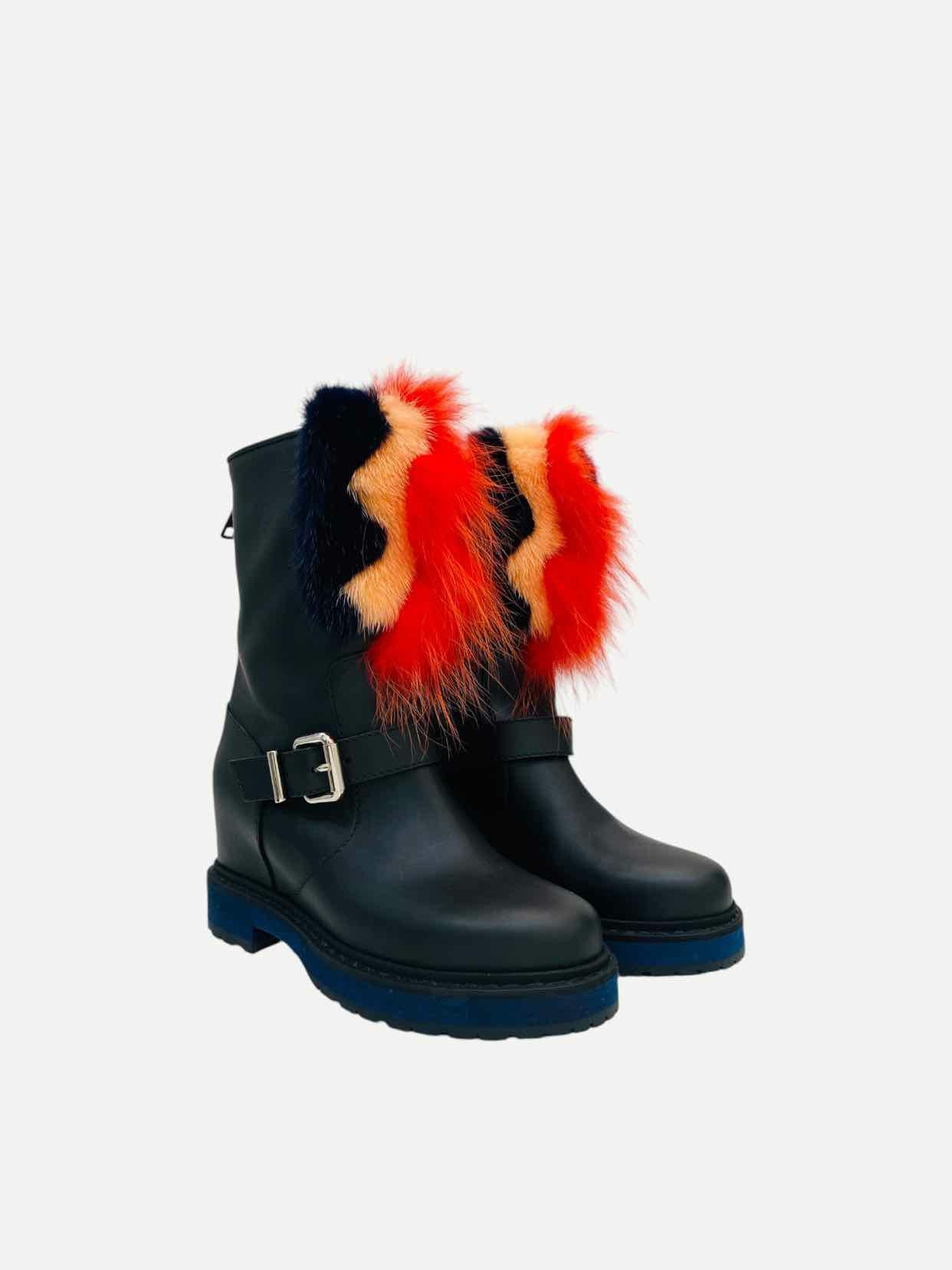 FENDI Caroline Black Size EU 35 Ankle Boots