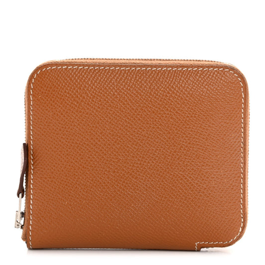 Hermes Epsom Silk'in Compact Wallet Gold