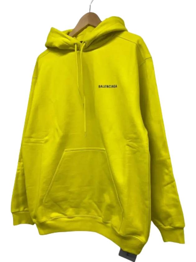 Luxury Balenciaga Trending 2026 Mini Logo Cotton Hoodie Yellow