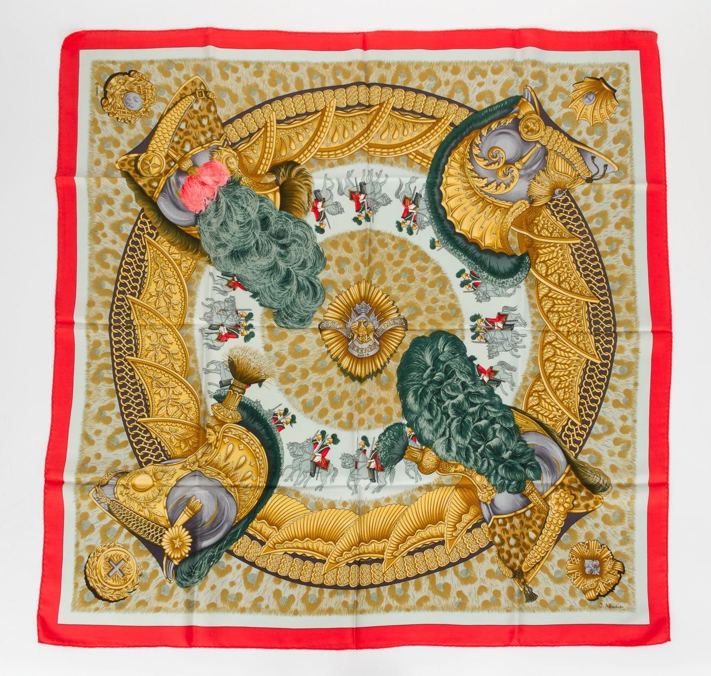 Hermes Casques Et Plumets Silk Scarf