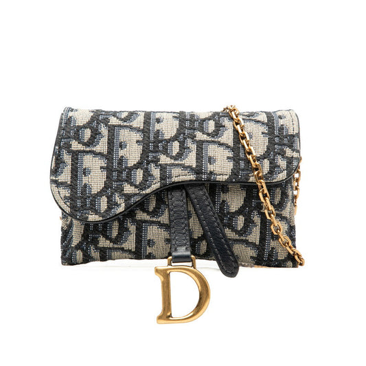 Dior Saddle Nano Pouch Trotter Canvas Shoulder Bag