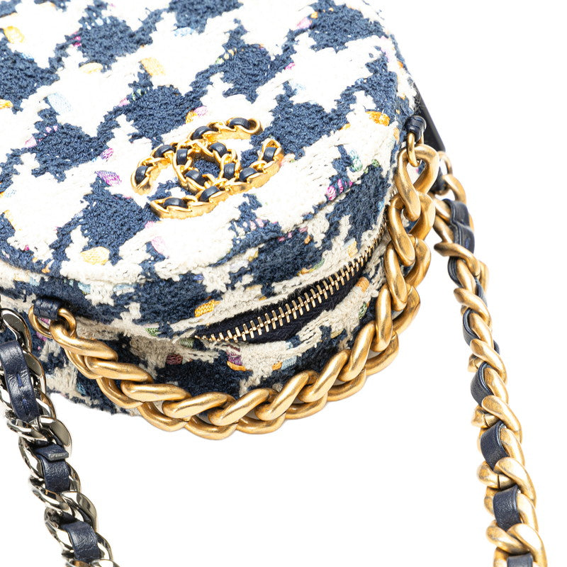 Chanel CHANEL19 Tweed Leather 2way Shoulder Bag Classic Flap