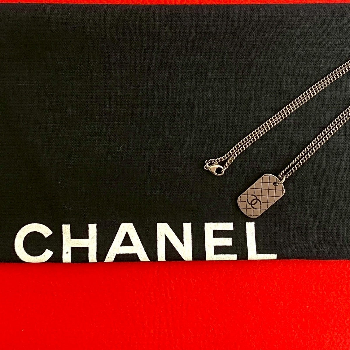 CHANEL Necklace metal Silver