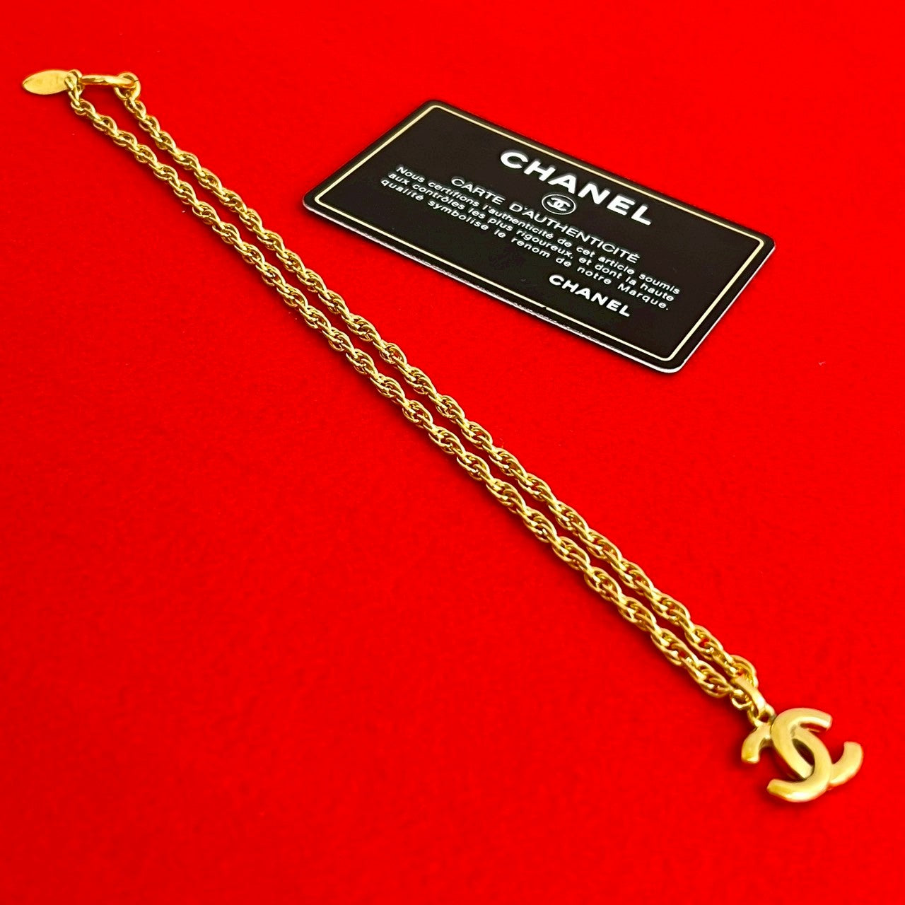 CHANEL Necklace Gold Plated gold