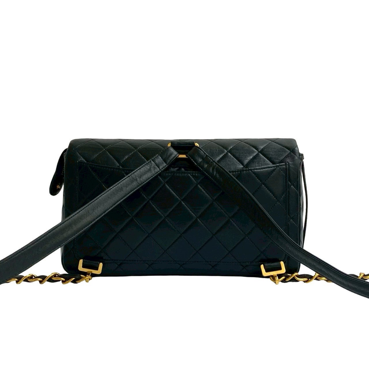 CHANEL Backpack lambskin black Matrasse