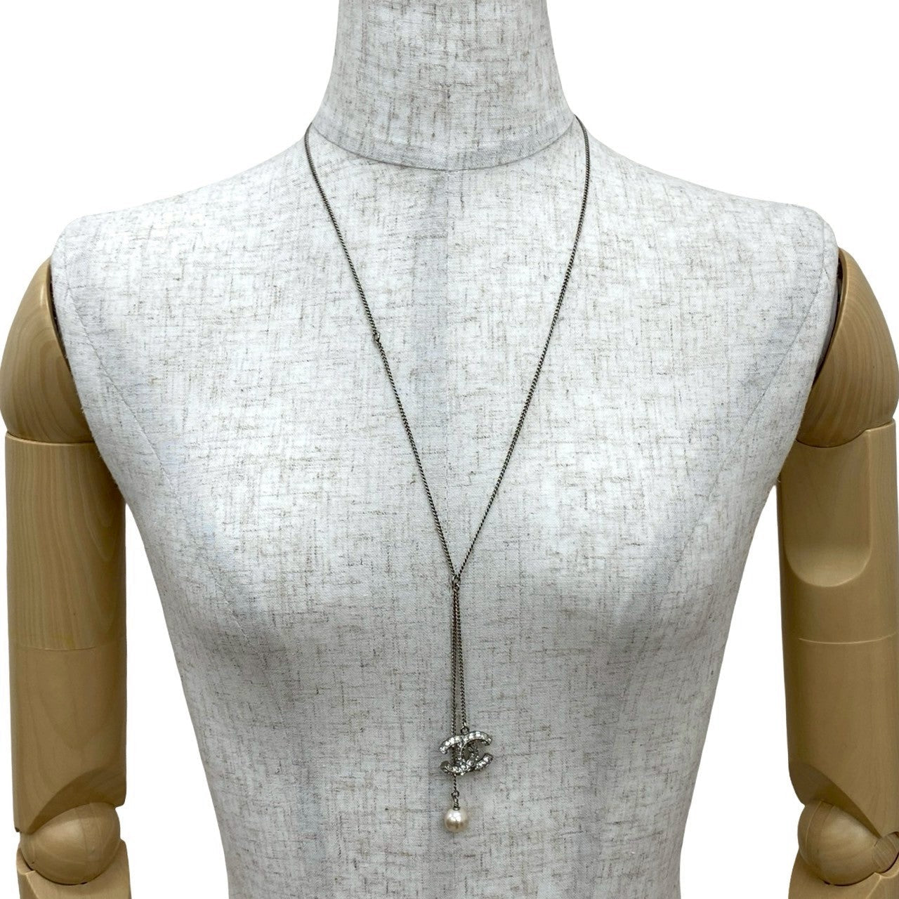 CHANEL Necklace metal Silver