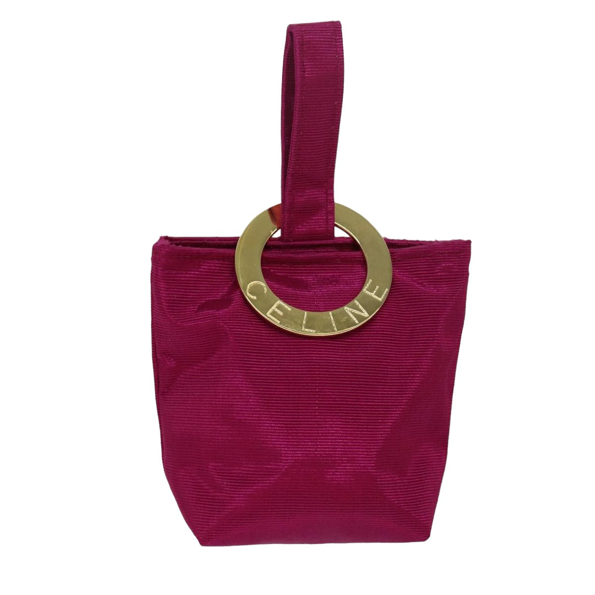 Luxury CELINE Circle Pouch Nylon Pink  80056