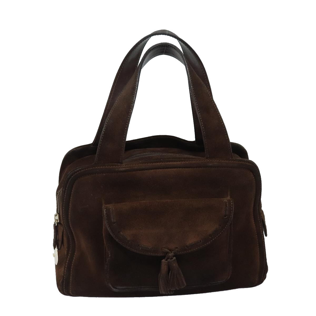 Luxury CELINE Hand Bag Suede Brown  80059