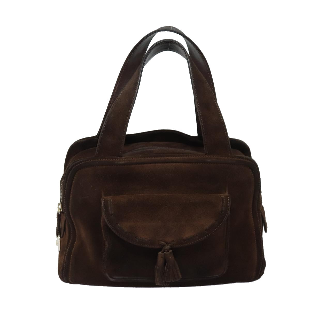 Luxury CELINE Hand Bag Suede Brown  80059