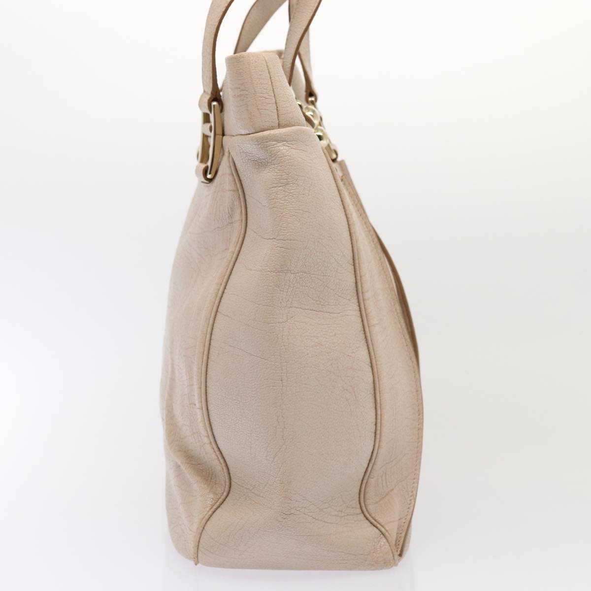 Luxury CELINE Shoulder Bag Leather Beige  80083