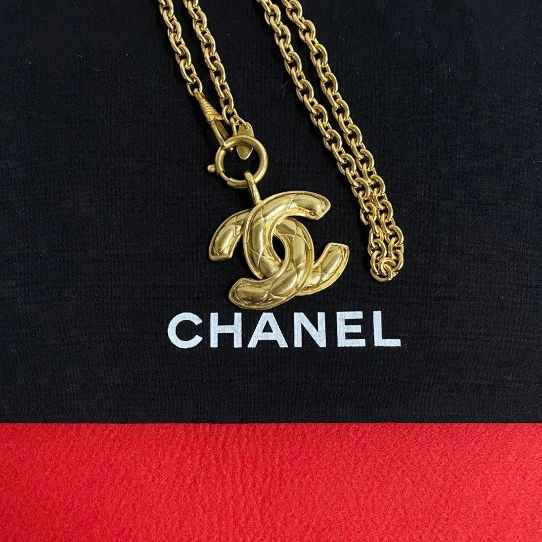 CHANEL Necklace Gold Plated gold COCO Mark motif Women