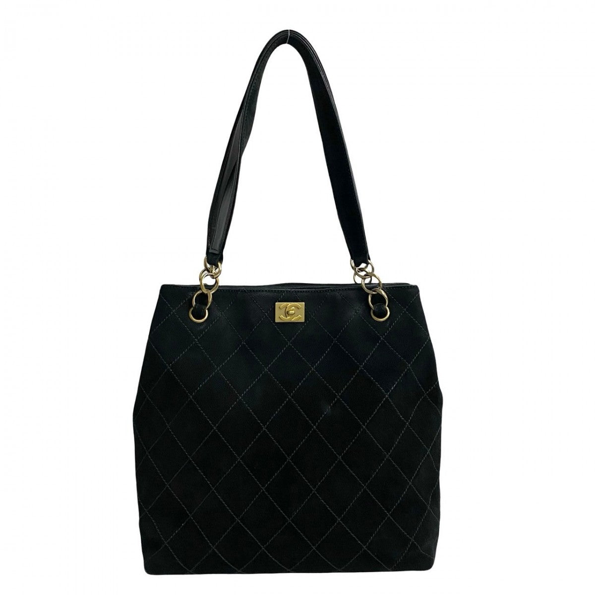 CHANEL Tote Bag Nubuck, Leather black COCO Mark Women